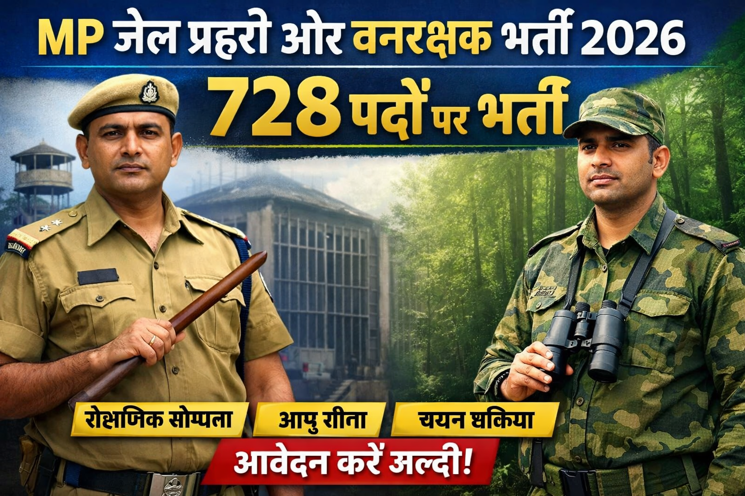 MP Jail Prahari And Forest Guard Vacancy 2026